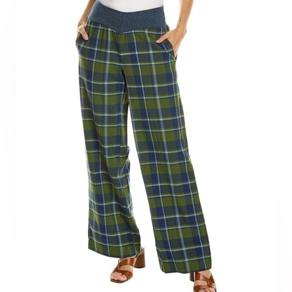 🦋NWT!WEWOREWHAT Revollve Low-Riser V- Cut Plaid Pants with Pockets pull on SZ S - Picture 1 of 14